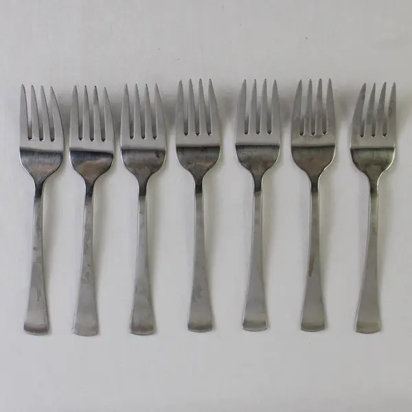Lot Of 7 Wallace Silver Sonnet (Stainless) Flatware Salad Forks 6.5" Long