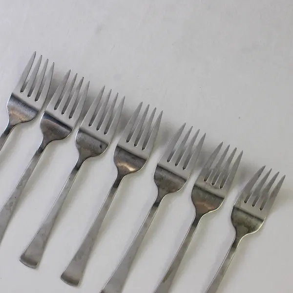 Lot Of 7 Wallace Silver Sonnet (Stainless) Flatware Salad Forks 6.5" Long