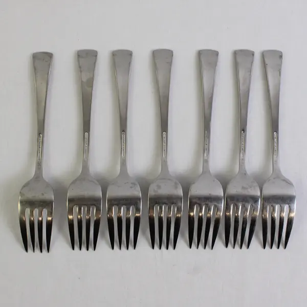 Lot Of 7 Wallace Silver Sonnet (Stainless) Flatware Salad Forks 6.5" Long