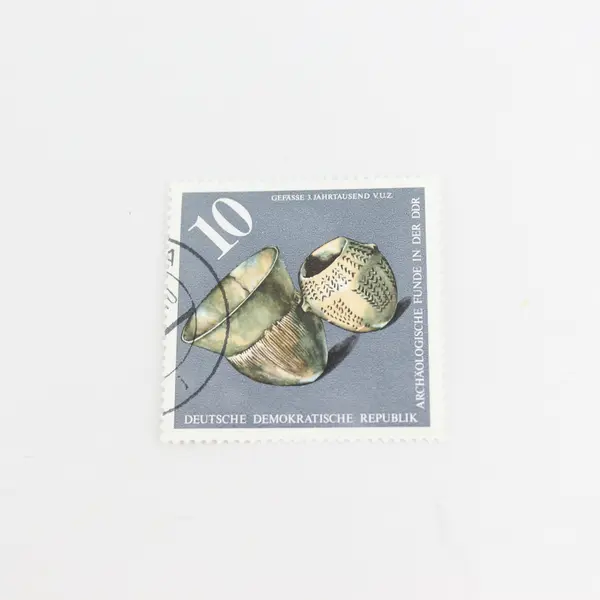 Lot Of 4 East Germany DDR Artifacts Stamps OG Precancel Archaeology 1976 