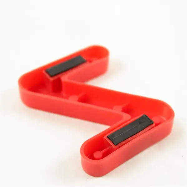 43 Large Colorful Magnetic Letters Alphabet Set w/ Case - Lid Broken