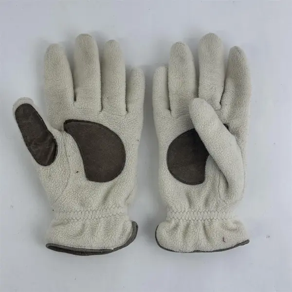 Lot of 2 Pairs Women's Winter Gloves White & Purple