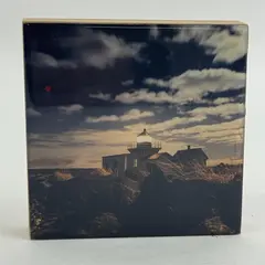 Wooden Lighthouse Nautical Coastal Drink Coaster 4in 