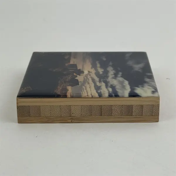 Wooden Lighthouse Nautical Coastal Drink Coaster 4in 