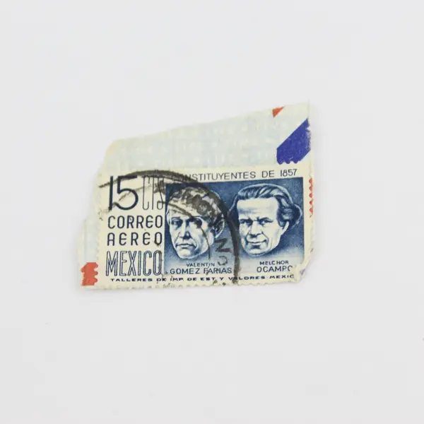 Lot Of 5 Mexico Stamps Used On Paper Canceled 1950s Airmail