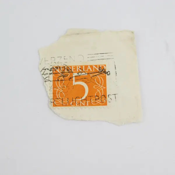 Lot Of 5 Netherlands Stamps Used Canceled On Paper 