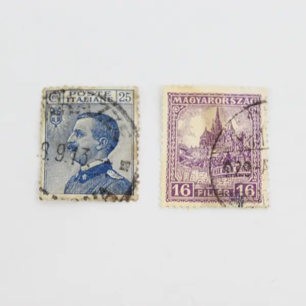 Lot Of 6 Italy Hungary Romania Stamps Used Canceled Early 1900s