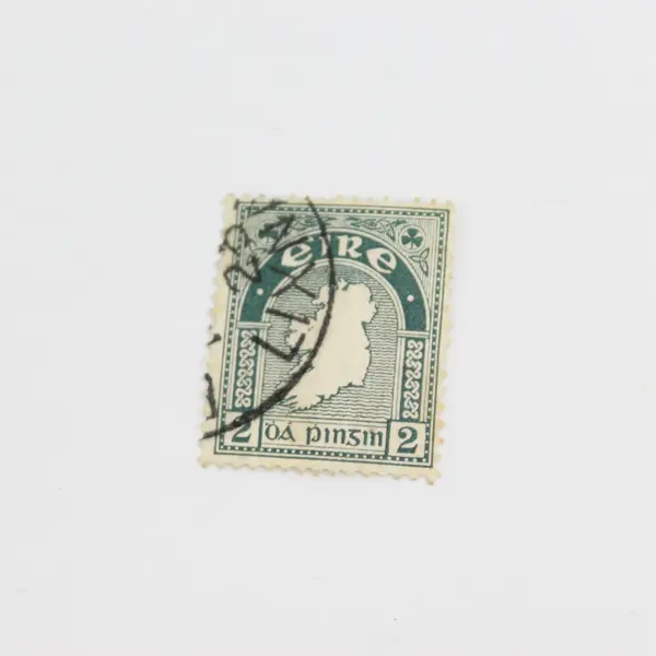 Lot Of 2 Irish Free State Map Of Ireland 2 Penny Stamps Used Canceled 1920s