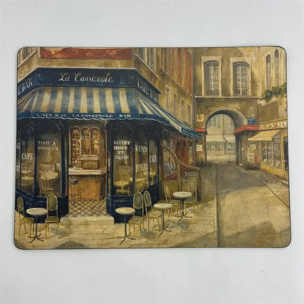 Lot of 2 Placemats 12x16 Cork Backing Non-Slip Table Mats