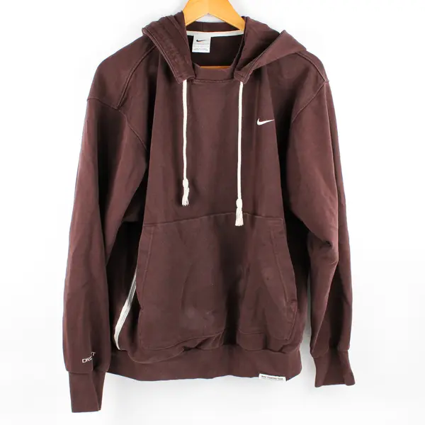 Nike Men's L Earth Brown Standard Issue Dri-Fit Pullover Basketball Hoodie