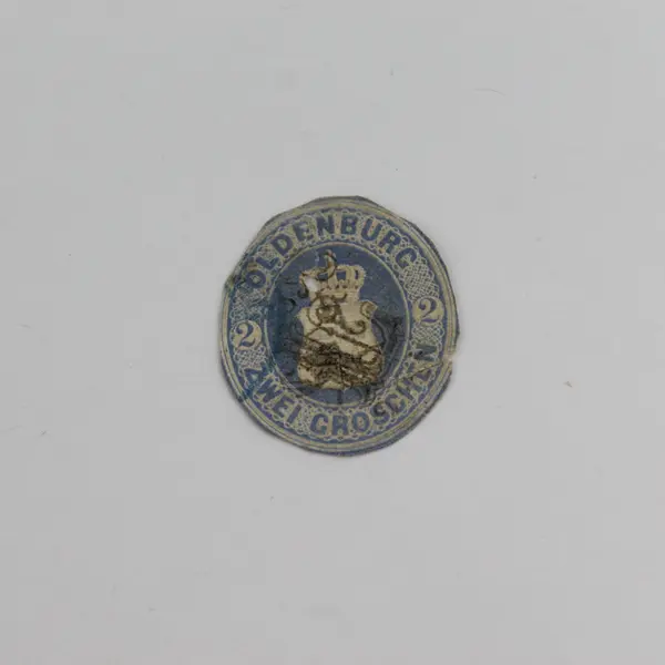 Lot Of 2 German States Oldenburg Cut Out Postal Stationery Stamps Used