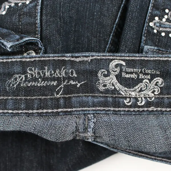 Style & Co Premium Jeans Women's 14 Tummy Control Barely Boot Dark Wash Jeans