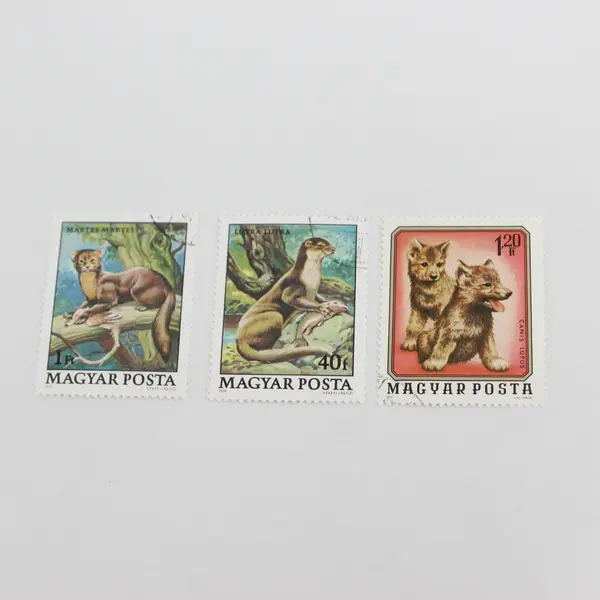 Lot Of 10 Hungary Magyar Posta Animals Wildlife Stamps OG Precancel 1970s