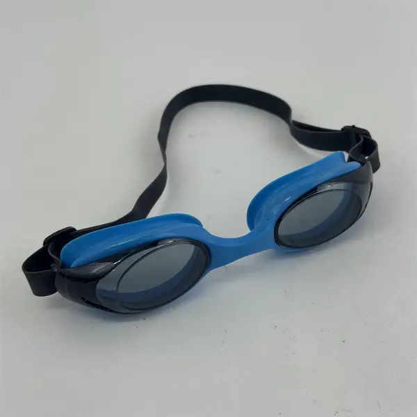 Blue & Black Tempered Swimming Goggles Adjustable Strap 
