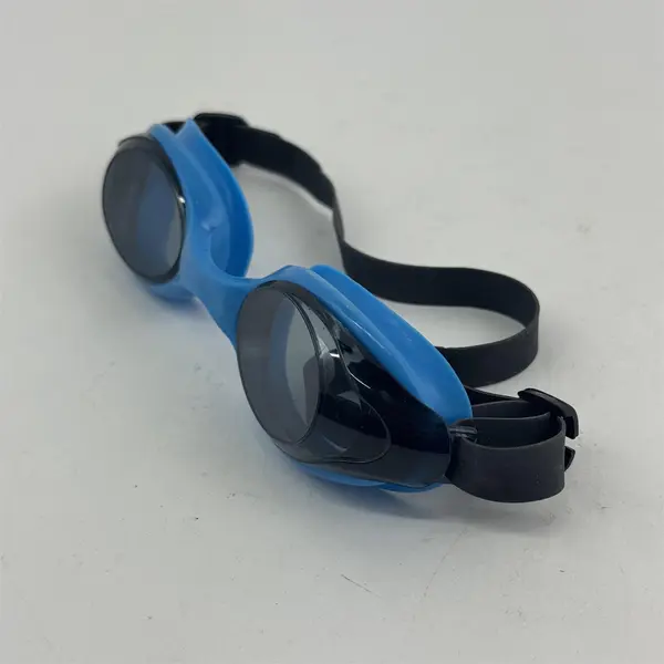 Blue & Black Tempered Swimming Goggles Adjustable Strap 