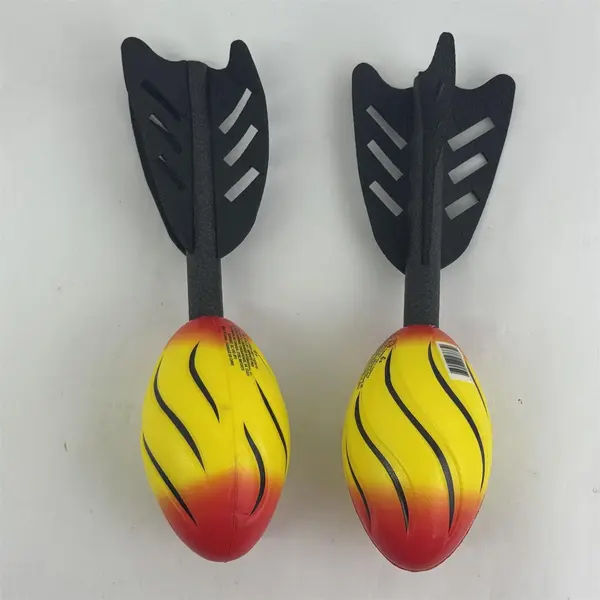 2 Pack Of Foam Football Yellow & Red Foam 12 Inch Mini Football Long Toss