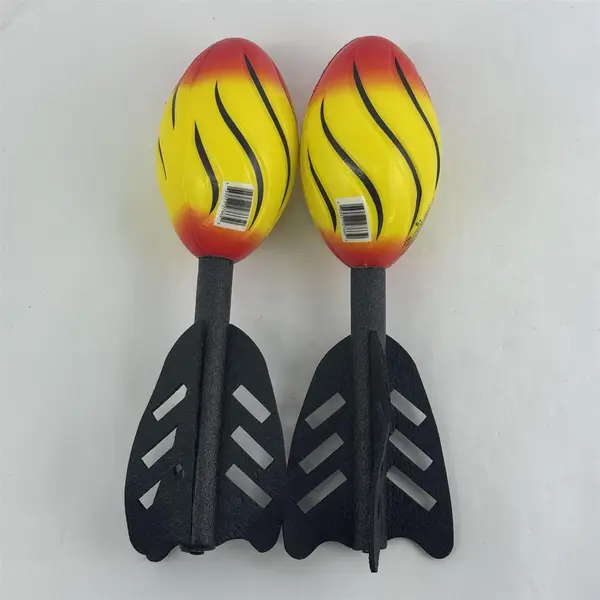 2 Pack Of Foam Football Yellow & Red Foam 12 Inch Mini Football Long Toss