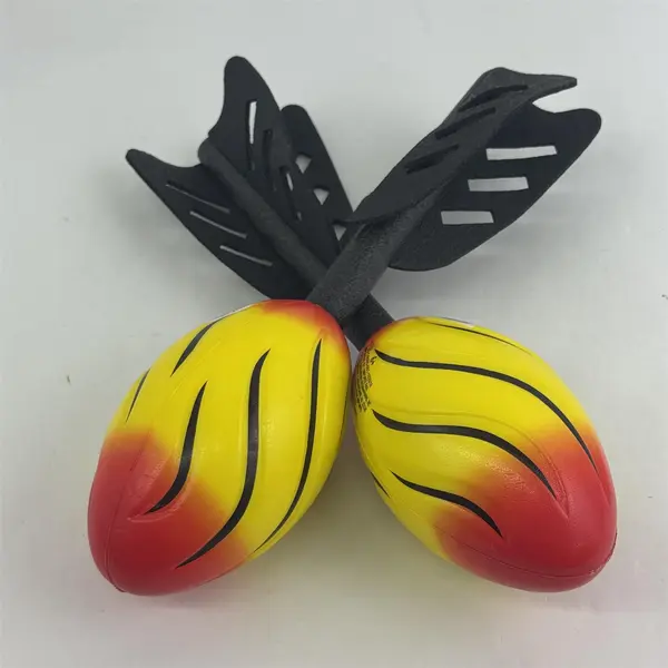 2 Pack Of Foam Football Yellow & Red Foam 12 Inch Mini Football Long Toss
