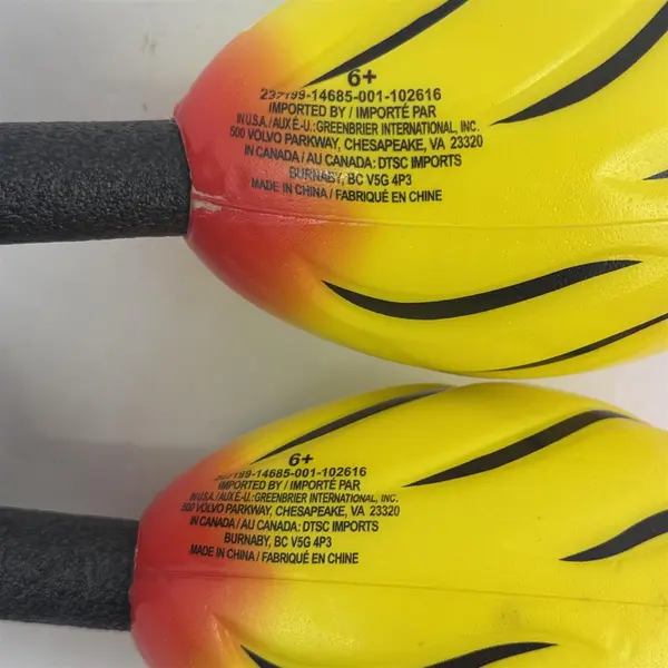 2 Pack Of Foam Football Yellow & Red Foam 12 Inch Mini Football Long Toss