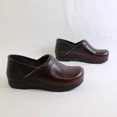Dansko Clogs Women's 41 (US 10/10.5) Deep Wine Red Leather Clog Shoes