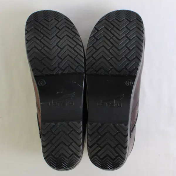 Dansko Clogs Women's 41 (US 10/10.5) Deep Wine Red Leather Clog Shoes