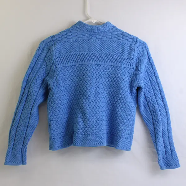 Vintage L.L. Bean Women’s XS Petite Blue Cotton Knit Button Up Cardigan Sweater