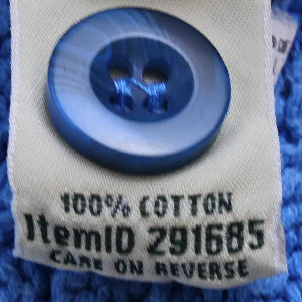 Vintage L.L. Bean Women’s XS Petite Blue Cotton Knit Button Up Cardigan Sweater