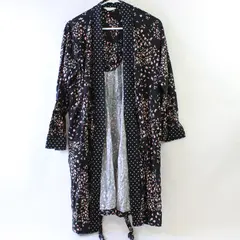Charter Club Intimates Floral Polka Dot Black Robe & Nightgown Set Women's Med