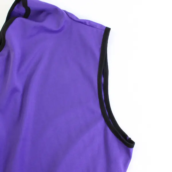 NWT LoveU.Dear Purple and Black Open-Front Vest Women's Large