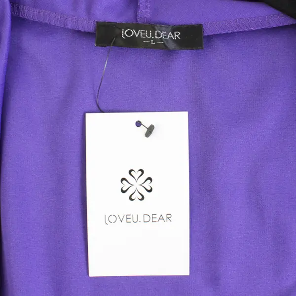 NWT LoveU.Dear Purple and Black Open-Front Vest Women's Large