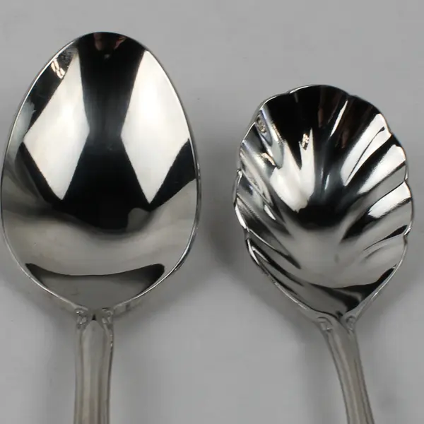 Lot Of 4 Wallace Silver Simplicity (Stainless) Flatware 3 Soup Spoons 1 Sugar