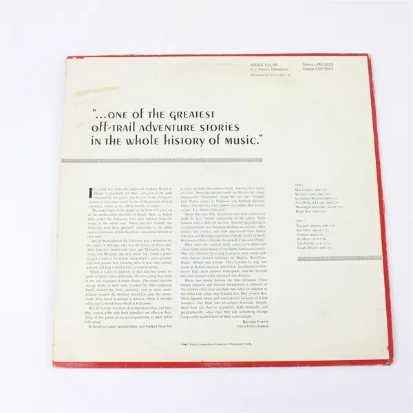 Maria Elena - Los Indios Tabajaras LP