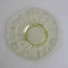 Lancaster Jubilee Patterned Clear Yellow Depression Glass Salad Plate 7.25"