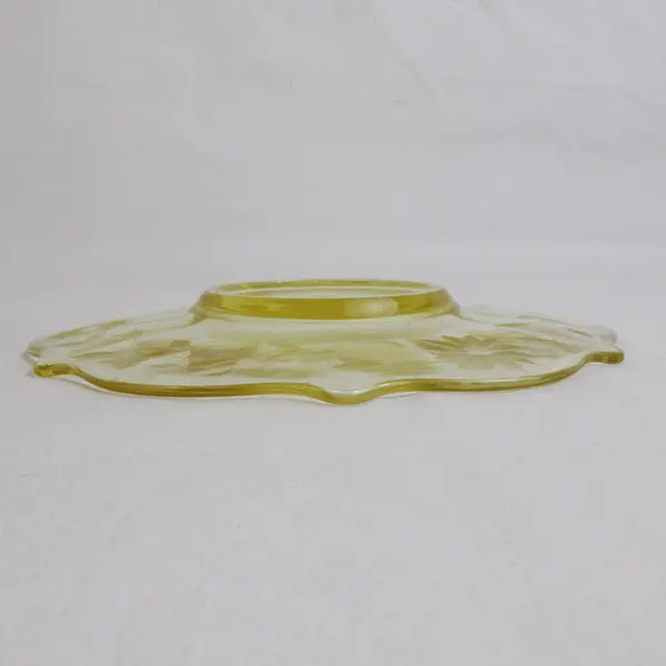 Lancaster Jubilee Patterned Clear Yellow Depression Glass Salad Plate 7.25"