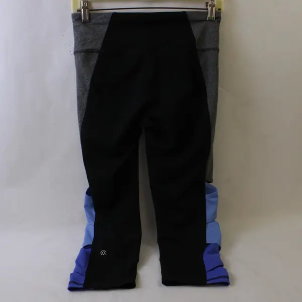 C9 by Champion Black Gray Blue Colorblock Capri Leggings Women's Small