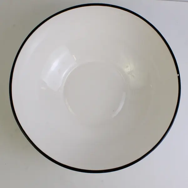 American Atelier At Home Sonnet Pattern Black/White Floral Serving Bowl 13"