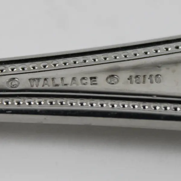 Wallace Silver Continental Bateman Pattern 18/10 SS Serving Spoon 8.5" Rare