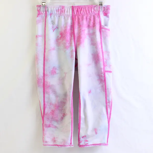 Tek Gear Pink Splotched Athletic Leggings Girls' Size Small 7