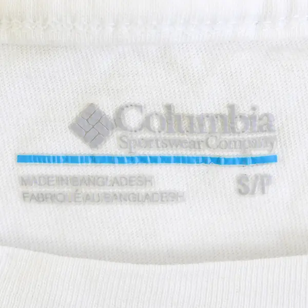 Columbia White Short-Sleeved Crew Neck Graphic T-Shirt Women's Small