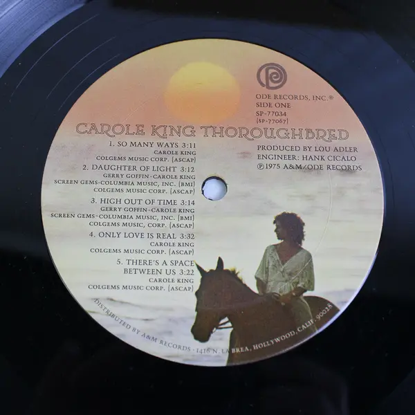 Carole King "Thoroughbred" 12" Vinyl Ode SP-77034
