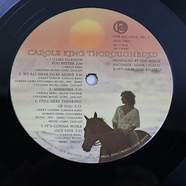 Carole King "Thoroughbred" 12" Vinyl Ode SP-77034