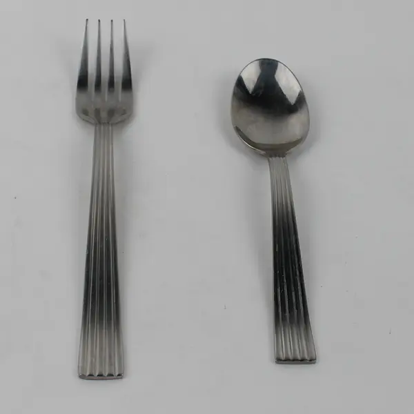 Lot of 2 Wallace Silver Ionic Pattern 18/10 SS Teaspoon & Salad Fork Rare HTF