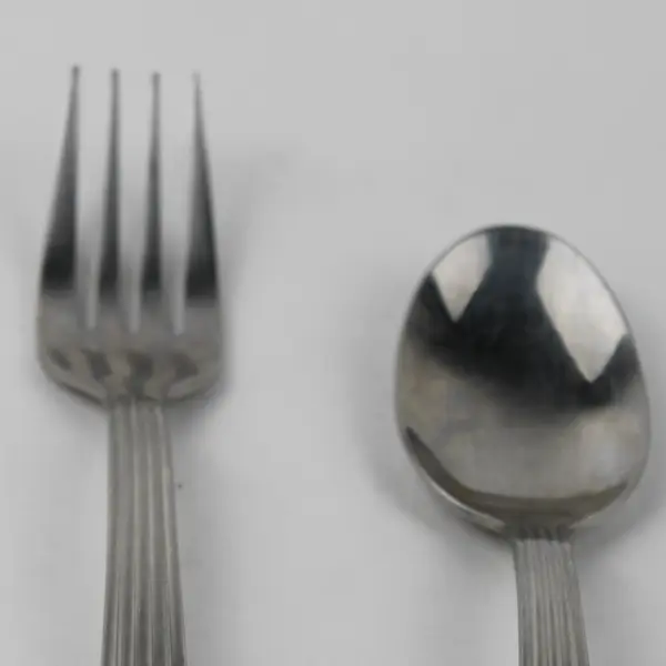 Lot of 2 Wallace Silver Ionic Pattern 18/10 SS Teaspoon & Salad Fork Rare HTF