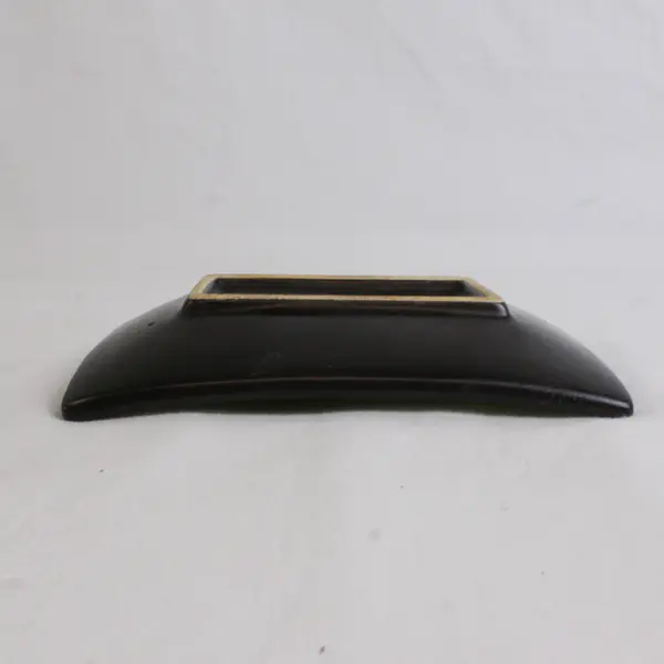 Unbranded Green/Black Rectangular Ceramic Sushi/Appetizer Plate 5.75" x 4.25"