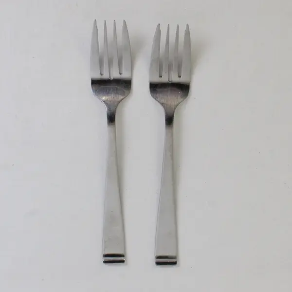 Lot of 2 Wallace Silver Julienne Pattern 18/10 SS Salad Forks 7.25" Rare HTF