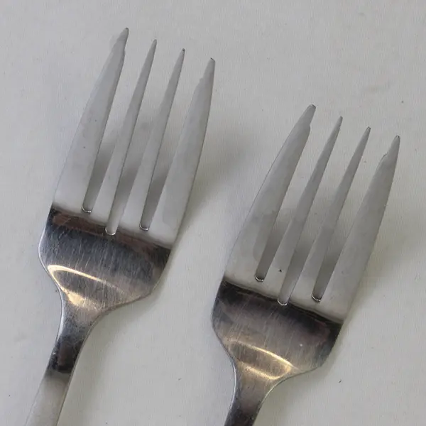 Lot of 2 Wallace Silver Julienne Pattern 18/10 SS Salad Forks 7.25" Rare HTF