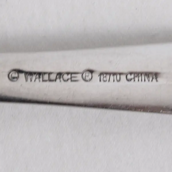 Lot of 2 Wallace Silver Julienne Pattern 18/10 SS Salad Forks 7.25" Rare HTF