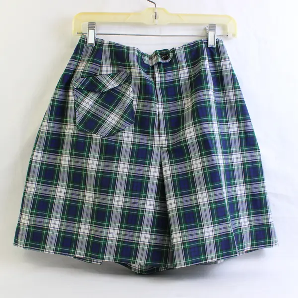 VTG Shire-Tex Davenshire Blue and Green Plaid Shorts Women's 0-2