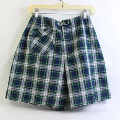 VTG Shire-Tex Davenshire Blue and Green Plaid Shorts Women's 0-2