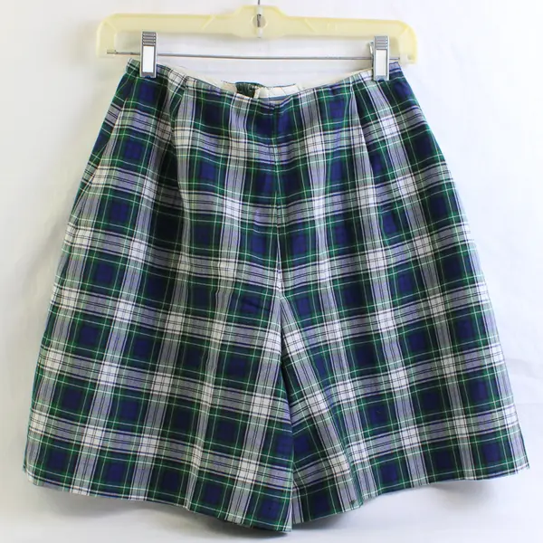 VTG Shire-Tex Davenshire Blue and Green Plaid Shorts Women's 0-2